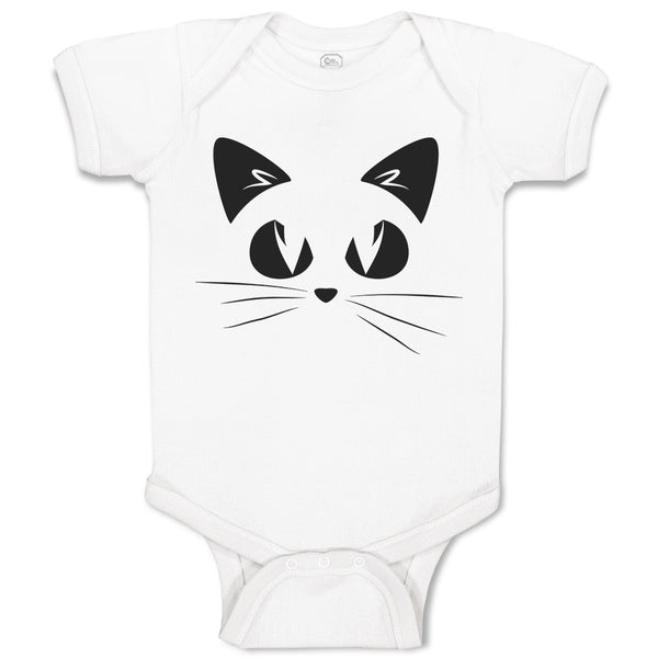 Baby Clothes Cat Face with Whiskers Baby Bodysuits Boy & Girl Cotton