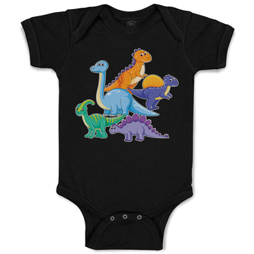 Baby Clothes Dinosaur Buddies Rex, Triceratops Stegosaurus Baby Bodysuits Cotton