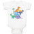 Baby Clothes Dinosaur Buddies Rex, Triceratops Stegosaurus Baby Bodysuits Cotton