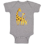 Baby Clothes Giraffe's Love for Her Baby with Flowers on Their Ears Cotton