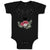 Baby Clothes Abstract Flowers Silhouette Deer Head with Horns Baby Bodysuits