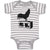 Baby Clothes Black Silhouette of A Rooster Standing on 1 Leg Baby Bodysuits