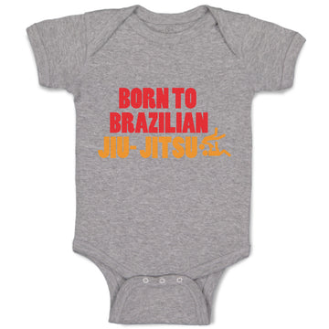 Baby Clothes Born to Brazilian Jiu Jitsu Sport Martial Arts Baby Bodysuits