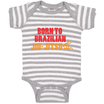 Baby Clothes Born to Brazilian Jiu Jitsu Sport Martial Arts Baby Bodysuits