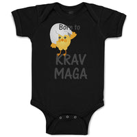 Baby Clothes Born to Krav Maga Sport Baby Bodysuits Boy & Girl Cotton