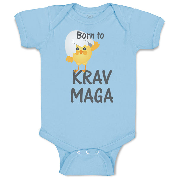 Baby Clothes Born to Krav Maga Sport Baby Bodysuits Boy & Girl Cotton
