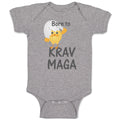 Baby Clothes Born to Krav Maga Sport Baby Bodysuits Boy & Girl Cotton