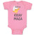 Baby Clothes Born to Krav Maga Sport Baby Bodysuits Boy & Girl Cotton