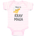 Baby Clothes Born to Krav Maga Sport Baby Bodysuits Boy & Girl Cotton