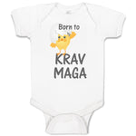 Baby Clothes Born to Krav Maga Sport Baby Bodysuits Boy & Girl Cotton