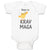 Baby Clothes Born to Krav Maga Sport Baby Bodysuits Boy & Girl Cotton