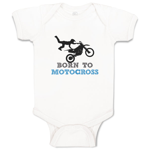 Baby Clothes Born to Motocross Sport Sports Motocross Baby Bodysuits Cotton