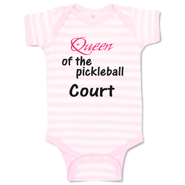 Baby Clothes Queen of The Pickleball Court Sport Sports Pickleball Cotton