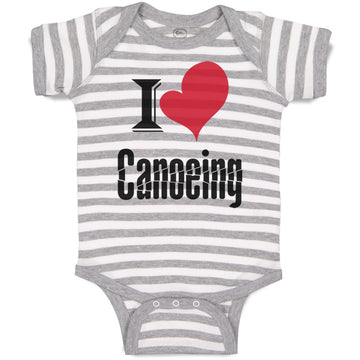 Baby Clothes I Love Canoeing Sport Canoe Baby Bodysuits Boy & Girl Cotton