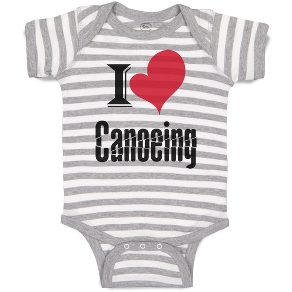 Baby Clothes I Love Canoeing Sport Canoe Baby Bodysuits Boy & Girl Cotton