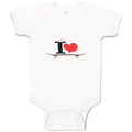 Baby Clothes I Love Skateboard Skater Sport Baby Bodysuits Boy & Girl Cotton
