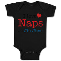 Baby Clothes I Love Naps and Jiu Jitsu Sport Martial Arts Baby Bodysuits Cotton