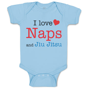 Baby Clothes I Love Naps and Jiu Jitsu Sport Martial Arts Baby Bodysuits Cotton