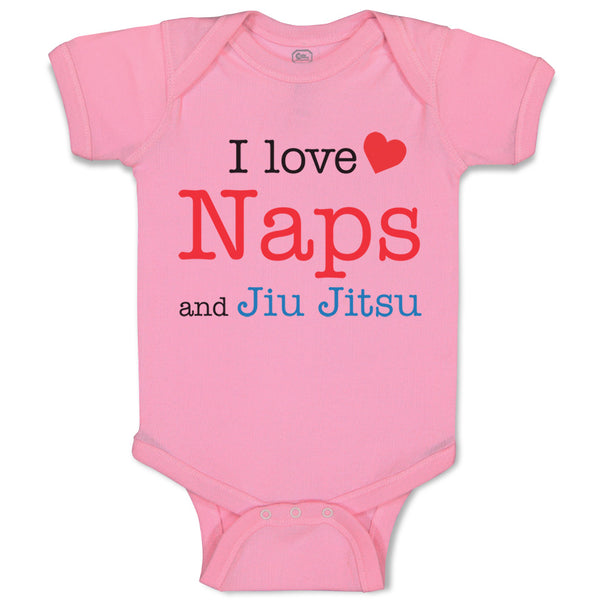 Baby Clothes I Love Naps and Jiu Jitsu Sport Martial Arts Baby Bodysuits Cotton