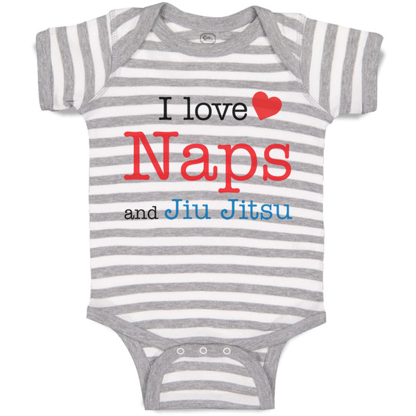 Baby Clothes I Love Naps and Jiu Jitsu Sport Martial Arts Baby Bodysuits Cotton