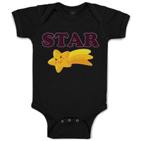 Baby Clothes Icon of Cute Star Smile Face Baby Bodysuits Boy & Girl Cotton