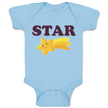 Baby Clothes Icon of Cute Star Smile Face Baby Bodysuits Boy & Girl Cotton