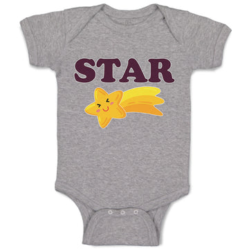 Baby Clothes Icon of Cute Star Smile Face Baby Bodysuits Boy & Girl Cotton