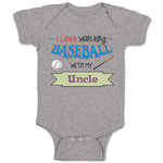 Baby Clothes I Love Watching Baseball with My Uncle Baseball Baby Bodysuits