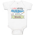 Baby Clothes I Love Watching Baseball with My Uncle Baseball Baby Bodysuits