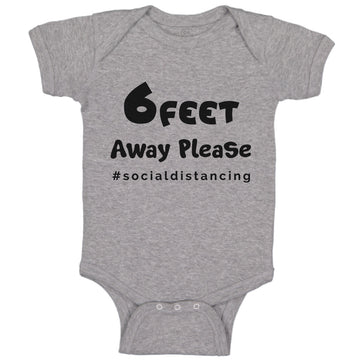 Baby Clothes 6 Feet Away Please #Socialdistancing Quarantine Baby Bodysuits