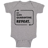 Baby Clothes Eat Sleep Quarantine Repeat Social Distancing 2020 Baby Bodysuits