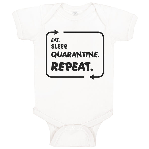 Baby Clothes Eat Sleep Quarantine Repeat Social Distancing 2020 Baby Bodysuits