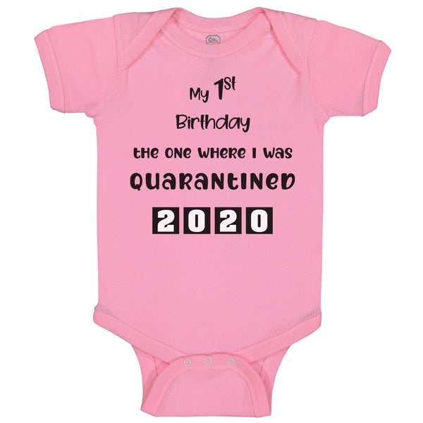 Baby Clothes My First Birthday The 1 Where I Was Quarantined 2020 Baby Bodysuits