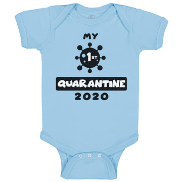 Baby Clothes My First Quarantine 2020 Social Distancing Newborn Baby Bodysuits