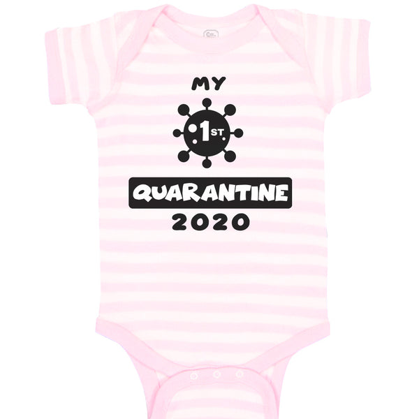 Baby Clothes My First Quarantine 2020 Social Distancing Newborn Baby Bodysuits