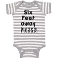 Baby Clothes 6 Feet Away Please Social Distancing Quarantine Baby Bodysuits