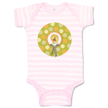 Baby Clothes First Anniversary Birthday Card with Lion Baby Bodysuits Cotton