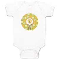 Baby Clothes First Anniversary Birthday Card with Lion Baby Bodysuits Cotton
