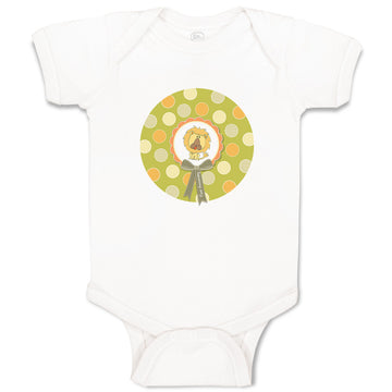 Baby Clothes First Anniversary Birthday Card with Lion Baby Bodysuits Cotton