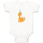 Baby Clothes Orange Birthday Dinosaur Dinosaurs Dino Trex Baby Bodysuits Cotton