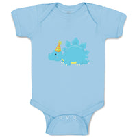 Baby Clothes Blue Dinosaur Birthday Dinosaurs Dino Trex Baby Bodysuits Cotton