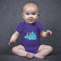 Baby Clothes Blue Dinosaur Birthday Dinosaurs Dino Trex Baby Bodysuits Cotton