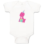 Baby Clothes Dark Pink Dinosaur Birthday Dinosaurs Dino Trex Baby Bodysuits