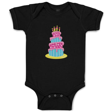 Baby Clothes Tall Birthday Dinosaur Cake Dino Baby Bodysuits Boy & Girl Cotton