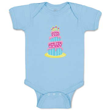 Baby Clothes Tall Birthday Dinosaur Cake Dino Baby Bodysuits Boy & Girl Cotton