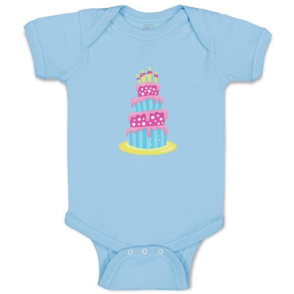 Baby Clothes Tall Birthday Dinosaur Cake Dino Baby Bodysuits Boy & Girl Cotton