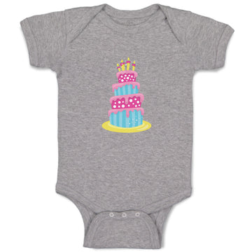 Baby Clothes Tall Birthday Dinosaur Cake Dino Baby Bodysuits Boy & Girl Cotton