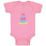 Baby Clothes Tall Birthday Dinosaur Cake Dino Baby Bodysuits Boy & Girl Cotton