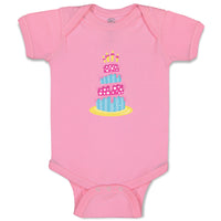 Baby Clothes Tall Birthday Dinosaur Cake Dino Baby Bodysuits Boy & Girl Cotton