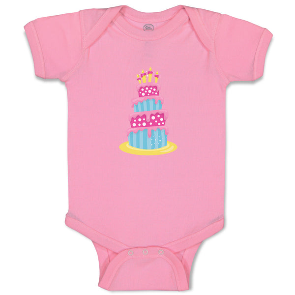 Baby Clothes Tall Birthday Dinosaur Cake Dino Baby Bodysuits Boy & Girl Cotton